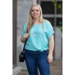 Elegantní tričko s uzlem Serena Mechově zelená – Zboží Mobilmania