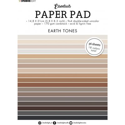 Studio Light Blok barevných papírů A5 36 listů zemité barvy Aladine – Zboží Dáma