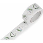 Samolepky Handmade bílá zelená Ø25 mm – Zboží Mobilmania