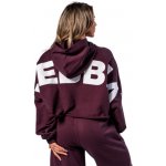 Nebbia oversized mikina s kapucí OWN YOUR POWER bordová – Zboží Dáma