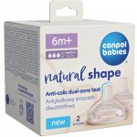 CANPOL BABIES Savička k lahvi Natural Shape 6m+ 2ks – Zboží Dáma