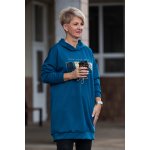 Italy fashion Mikinové šaty BARNY Petrolejová – Zboží Dáma Italy fashion Mikinové šaty BARNY Petrolejová – Zboží Dáma