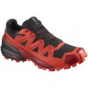 Pánské trekové boty SalomonSpikecross 5 GTX black/racing red/red dahlia Červená