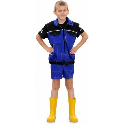 Krtex Profiduo dětská montérková vesta modro-černá – Zboží Mobilmania