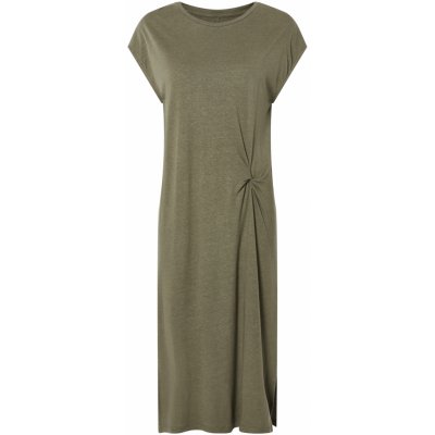 Esmara Dámské lněné šaty s viskózou khaki – Zboží Dáma