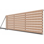 Samonosná posuvná brána pro výplň VODOROVNÝMI, přisazenými latěmi 500cm x 160cm Bez povrchové úpravy – Zboží Mobilmania