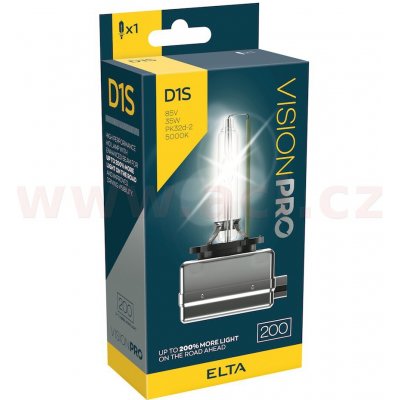 ELTA xenon. výbojka D1S 85V 35W Pk32d-2 +200% VisionPro (1ks) – Hledejceny.cz