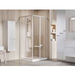 Ravak Supernova čtyřúhelníkový sprchový kout SRV2+SRV2, 80x80x195 cm, satin, dekor transparent 14V40UO2Z1S – Zboží Mobilmania