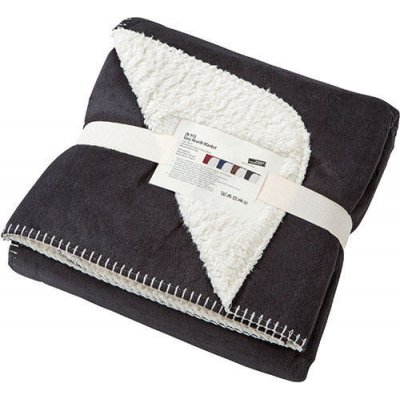 James & Nicholson Teplá deka s kožíškem JN955 Antracitxnatural 130x180 – Zboží Dáma