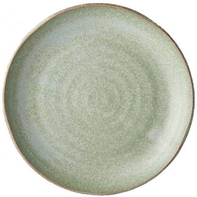 Mělký talíř s nepravidelným okrajem Green Fade MIJ 24 cm - MADE IN JAPAN Green Fade 24 cm