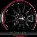 Ronal R54 7x16 4x108 ET25 jetblack red rim – Zboží Mobilmania