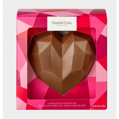 Simón Coll 3D Srdce z mléčné čokolády 110 g – Sleviste.cz