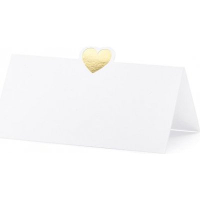 Paris Dekorace Svatební jmenovky na stůl srdce, zlaté – Zboží Mobilmania