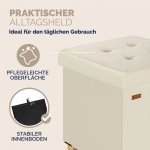 Casaria Mini taburet / stolička s úložným prostorem na nožičkách, béžový, 42 x 38 x 38 cm 109922 – Hledejceny.cz