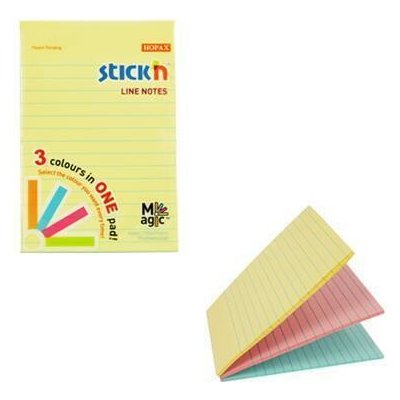 STICK N Samolepicí bloček Magic Pad, mix pastelový barev, linkovaný, 150 x 101 mm, 3x 90 listů, STICK N 21 ,balení 270 ks – Hledejceny.cz