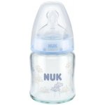 Nuk First Choice láhev skleněná S V1 modrá 120ml – Zboží Dáma