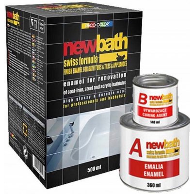 DecoColor, 500 ml, 30 442, EAN: 5906739724420 New Bath Swiss Formula 500 ml, dvojsložkový nátěr na renovaci van – HobbyKompas.cz