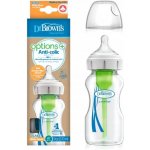 Dr. Brown's kojenecká láhev Options Wide neck anti-Colic skleněná bílá se silikonovým dudlíkem level 1 1 ks 270 ml – Hledejceny.cz