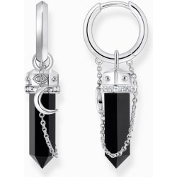 Thomas Sabo náušnice Onyx and chain CR722-641-11