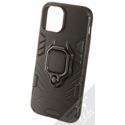 Pouzdro 1Mcz Armor Ring odolné ochranné s držákem na prst Apple iPhone 13 mini černé