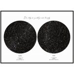 Jen tak z lásky Hvězdná dvojmapa Vašeho životního okamžiku 50x70 cm Barva pozadí: Bílá, Volba rámu: Bez rámu – Sleviste.cz