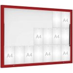 PROCITY Venkovní vitrína Classique, 21 x A4, plexi, červená | Zboží Auto