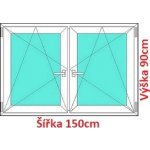Soft Dvoukřídlé plastové okno 150x90 cm OS+OS se sloupkem – HobbyKompas.cz