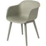 Muuto Fiber Armchair Wood Base dusty green – Zbozi.Blesk.cz