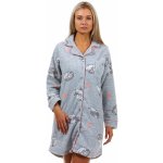 Srdíčková extra teplá košilka pro těhotné i kojící zamilovaný ježek 1Z1449 šedá – Zboží Dáma