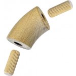 Dřevěný spojovací oblouk (ø 42 mm / 45°), materiál: dub, broušený povrch bez nátěru – Sleviste.cz