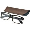 Eye Moderní levné brýle na čtení s pouzdrem - Hnědé