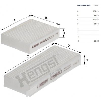 Filtr vzduchu kabiny - sada daf xd od 09.2022, xf ii od 06.2021, xg/xg+ od 06.2021 0501210_A – Hledejceny.cz