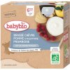 Dětský dezert a pudink Babybio Svačinka z kozího mléka s jablkem a malinami 4 x 85 g