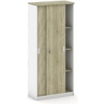 Mirelli, Skříň zasouvací 800 x 400 x 1800 mm, bílá/dub sonoma – Hledejceny.cz