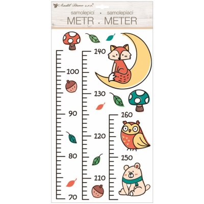 Anděl Samolepky na zeď dětský metr - lesní zvířátka, do 160 cm 10298