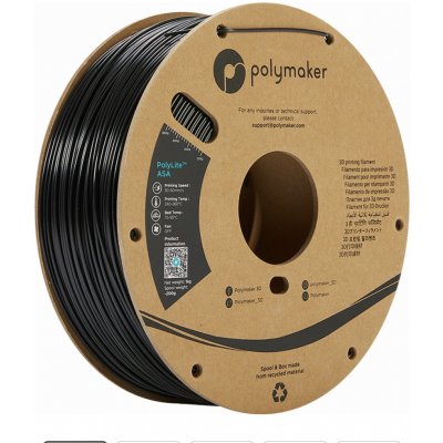 Polymaker PolyLite ASA Black 1,75mm 1kg, černá – Zboží Mobilmania