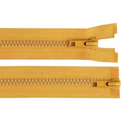 Zip kostěný dělitelný No 5 délka 85 cm - dvoucestný bundový barva 123 hořčicová – Hledejceny.cz