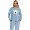 Sky dámské soft pyžamo modré s medvědem