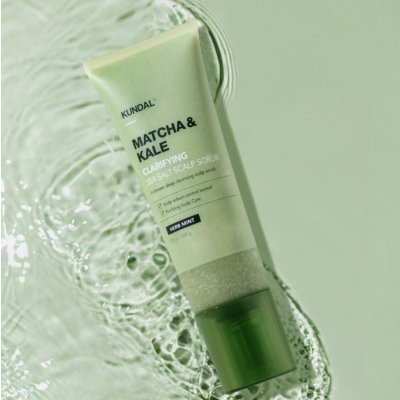 KUNDAL Matcha & Kale Clarifying Sea Salt Scalp Srub Čisticí peeling na pokožku hlavy s mořskou solí matchou 200 ml – Hledejceny.cz
