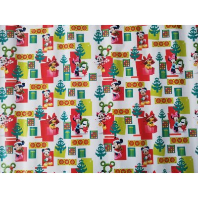 Goleto Balicí papír bílý Mickey a Minnie 2m x 70cm | 4 kusy – Zboží Dáma
