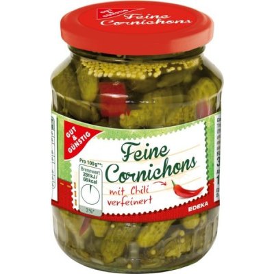 G G Cornichons Nakládané mini okurky s čili 350 ml – Hledejceny.cz