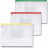 Obálka Kapsa FolderMate na zip A5, transparentní, mix barev