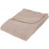 Deka Atmosphera fleece deka z měkké bavlny béžová 150x125