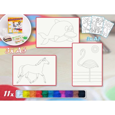 Radost v písku Základní sada JEDNODUCHÁ Barevné pískování obrázků – Hledejceny.cz