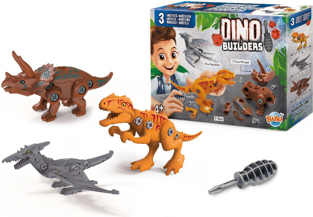 BUKI Dino Builders Stavebnice 3 ks Dinosaurů