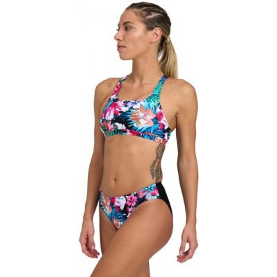 Arena Flower Bikini Swimm Pro Back dvoudílné black – Zboží Mobilmania