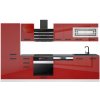 Kuchyňská linka Belini CINDY Premium Full Version 300 cm červený lesk s pracovní deskou
