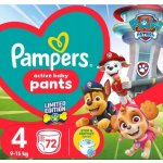 Pampers Active Baby Pants Paw Patrol 4 72 ks – Hledejceny.cz