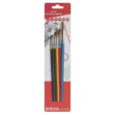 CONCORDE Sada štětců Color, 6 ks - 2, 4, 6, 8, 10, 12 kulatý – Hledejceny.cz