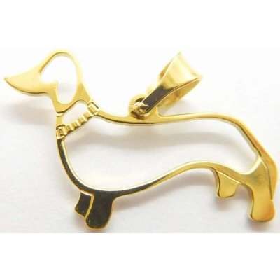 Klenoty Budín Zlatý přívěsek ze žlutého zlata PEJSEK JEZEVČÍK HK3231 – Hledejceny.cz